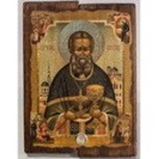 Икона Иоанн Кронштадский, под старину 19х27 фотография