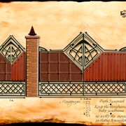 Кованые ворота эконом-вариант фото