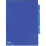 Папка-уголок с тремя отделениями Proff, A4, прозрачная синяя, 0.18 мм фотография