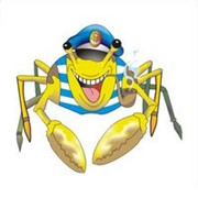 Фирменный персонаж для продукции под торговой маркой БОЦМАН КРАБ фото