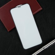 Защитное стекло Krutoff, для iPhone 12 Pro Max (6.7'), полный клей, черная рамка фотография