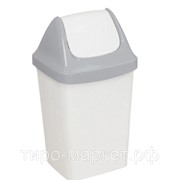 Контейнер для мусора Idea Свинг М2463, 25л. мраморный фотография
