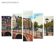 Картина модульная на подрамнике “Улица“ 2-25*52 см, 2-25*66,5 см, 1-25*80 см 80*140 см фото