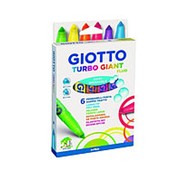Giotto Набор фломастеров флуоресцентных Giotto Turbo Giant Fluo, 7.5 мм, 6 цветов, картонная коробка фотография