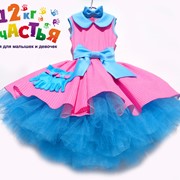 Платье для девочки “Стиляги“ розовое в горох фото