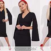 Платье женское с рукавами клеш FL/-1380 - Черный фотография
