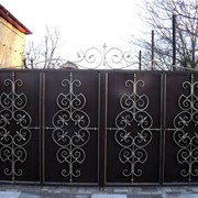 Металлические ворота, металлические гаражные ворота Донецк фотография
