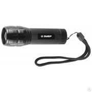 Фонарь ЗУБР“ЭКСПЕРТ“ ручной, алюм. корпус, линза, 3режима работы, 3Вт светодиод, регулир. фокусное расст, 3ААА, черный 5 фото