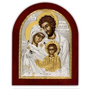 Икона Святое семейство Серебряная с Позолотой Silver Axion 55 х 70 мм фото