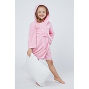 Халат махровый для девочки, рост 98-104 см, цвет розовый фотография