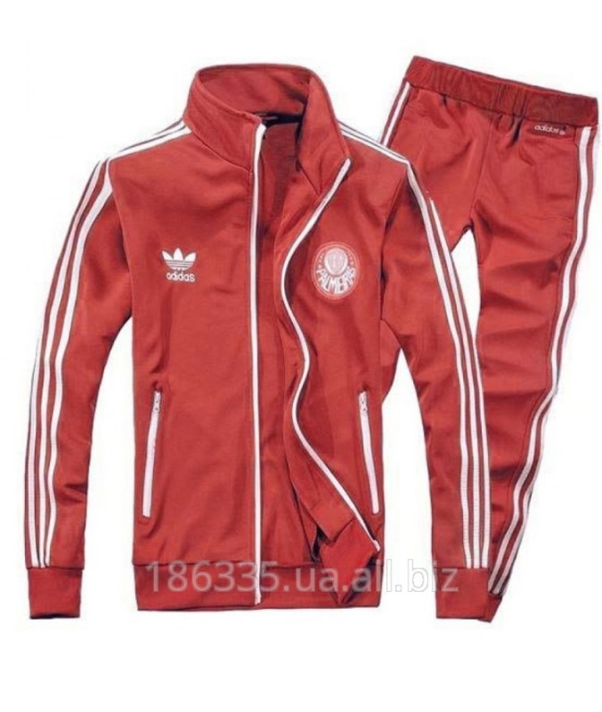 Красный спортивный костюм мужской adidas