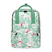 Рюкзак / Forever Cultivate / 920 Рюкзак-сумка Светло-зелёные листья 40х14х29 см / белый / (One size) фотография