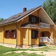 Деревянные дома из оцилиндрованного бревна фото