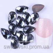 Стразы в форме капли. Цвет Вlack Diamond (5х8мм) (1шт) фото