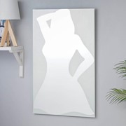 Зеркало, настенное 'Силуэт Женщины', с 2 пластинами, 80х50 см фотография