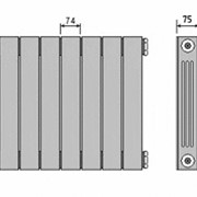 Радиаторы биметаллические плоские РБП-1М (узкие)
