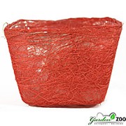 Plastiflora Корзина 100*140*145 квадратная ярко-красная из сизаля фотография
