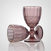 Бокал Стеклянный для Вина Розовый с Золотистой Каймой “Regal“ (от 6 штук) фото