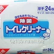 Влажные салфетки для очищения унитаза Showa Siko Toilet cleaner 24шт 160мм х 250мм 4957434002024