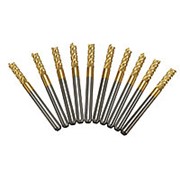 Drillpro 10 шт. 3 мм твердосплавная концевая фреза с титановым покрытием гравировальный фрезерный станок фото