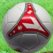Футбольный мяч 22 см белый с красным рисунком 5 шт фото