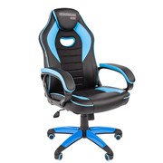 Компьютерное кресло Chairman game 16 чёрный/голубой фото