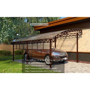 Навес для машины из поликарбоната Ф17 фото