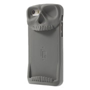 Чехол силиконовый Leese Design Skull Card&Stand для iPhone 5/5S серый фотография