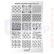 Мини пластина для стемпинга Konad Square Image Plate 20 фотография