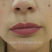 Перманентный макияж губ, акварельная техника фото