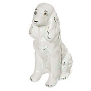 Сувенир Собака Спаниель мини, глазурь белая фотография