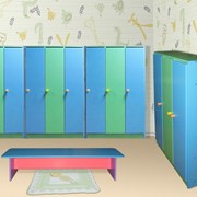 Шкафчик для одежды,шкаф для детских садов,школ фото