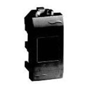 Розетка телефонная 1мод черная ДКС фотография