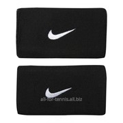 Hапульсники теннисные Nike Swoosh Wristbands Double Wide (2 шт.) Black/White