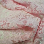 Ткань Гипюр (трикотаж) розового цвета