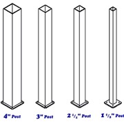 Столбы металлические для заборов профильная труба сечением 40*40; 50*50;60*60 мм. Высота столбов 2,2; 2,5; 2,7 м. фото