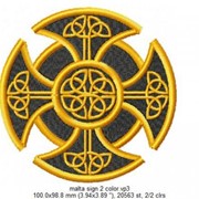 Халат с вышивкой Мальтийский крест