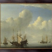 Картина Голландский корабль бросает якорь, Велде, Виллем ван де (Младший) фотография