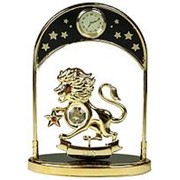 Фигурка декоративная с часами - знак зодиака “Лев“ 14см. 67328 фото
