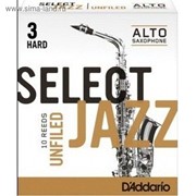 Трости для саксофона Rico RRS10ASX3H Select Jazz альт, размер 3, жесткие (Hard), 10шт фотография