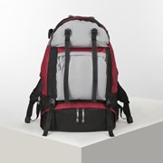 Рюкзак туристический, 65 л, отдел на молнии, 3 наружных кармана, цвет серый фото