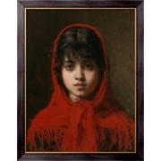 Картина Девочка в красном капюшоне, Харламов, Алексей Алексеевич фотография