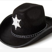 Шляпа шерифа ковбойская черная фотография