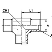 Соединение проходное штуцер-штуцер p / Т-образное Метрическая резьба