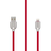 Кабель Rombica Digital MB-05 USB - Apple Lightning (MFI) текстиль 1м красный фото