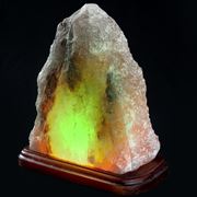 Соляной светильник скала 15 см цветной фото