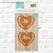 Наклейки пробковые “Mr&Mrs“, 7 х 15 см фото