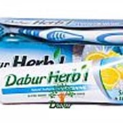 Зубная паста DABUR Herbal "Соль и лимон" отбеливающая, 150 г. + зубная щетка в подарок