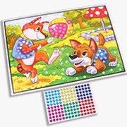 Мозаика гелевая "Рыжий кот", 19х26 см., "Игривые щенки", М-8817