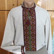 Украинская вышиванка мужская яркие цвета фото